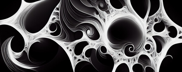 abstract, fractals, techno, background, textures, banners, patterns, shapes, white, black, grey