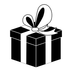 Simple illustration of Christmas gift box for Christmas holiday