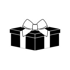 Simple illustration of Christmas gift box for Christmas holiday