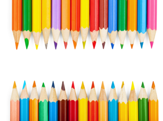 Classic multicolored drawing pencils for study