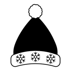 Simple illustration of Santa Claus Christmas hat icon