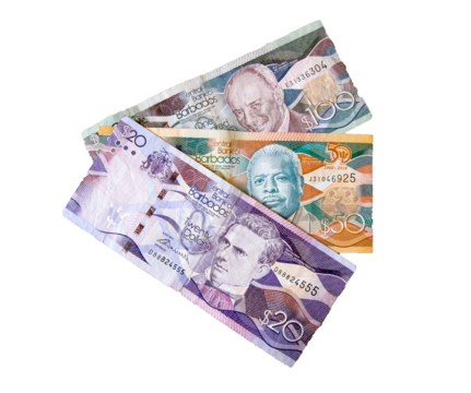 Barbados cash money, transparent PNG.