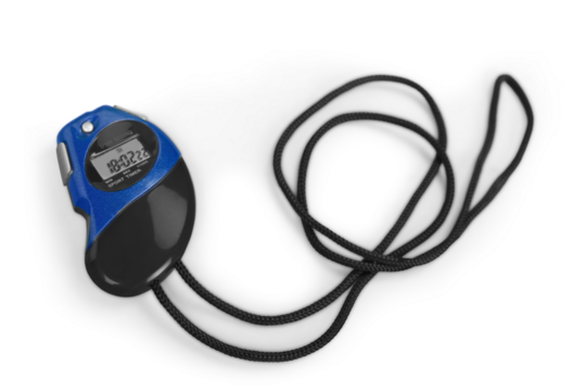 Electronic sport timer isolated on white background - Powered by Adobe