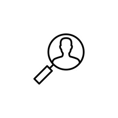 Hiring icon vector illustration. Search job vacancy sign and symbol. Human resources concept. Recruitment