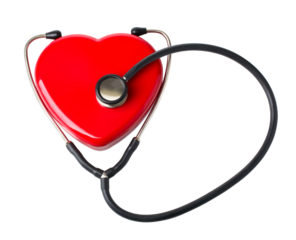 Medical stethoscope and heart