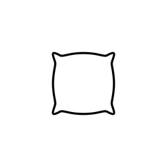 Pillow icon vector illustration. Pillow sign and symbol. Comfortable fluffy pillow