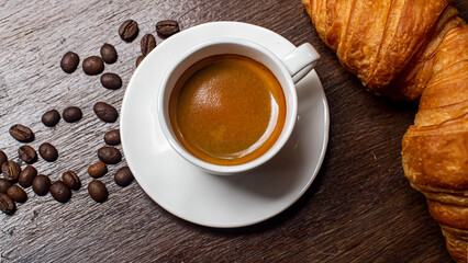 croissant and coffee