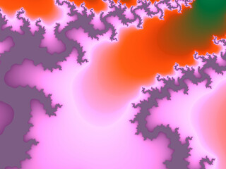 Flower, fractal, abstract colorful background with splashes