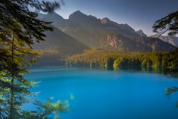 Above Lake Tovel in Trentino-Alto Adige, Dolomites, Italy