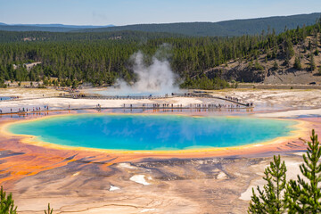 Grand Prismatic Spring in Yellowstone National Park. 
