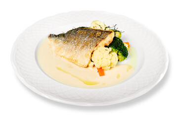 Grilled Fish Fillet with BBQ Vegetables