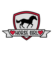 horse girl Zitat Design 
