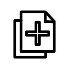 add document file note paper plus icon