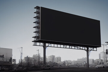Blank billboard mockup concept, city copy space announce. put your image or text, blank space.