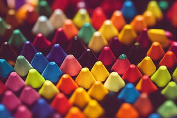 a bunch of crayons that are in a play area,modular constructivism, constructivism