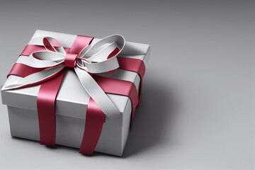 Gift box mockup, christmas holiday celebration, minimal design, copy space