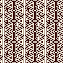 Ethnic, tribal seamless surface pattern. Native americans style background. Repeated geometric figures motif. Contemporary abstract wallpaper. Boho chic grid digital paper, textile print. Vector art