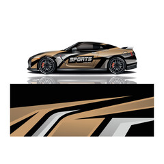 Obraz premium Car decal wrap design vector