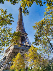 Eiffel tower, Autumn in Paris.
