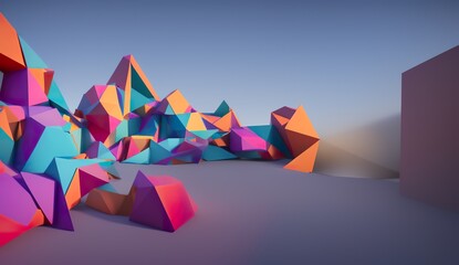 arte abstracto en 3d, minimalista