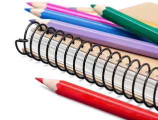 A School colored stationery supplies collection
