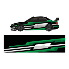 Naklejka premium Car decal wrap design vector