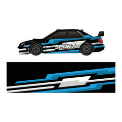 Obraz premium Car decal wrap design vector