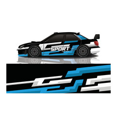 Car decal wrap design vector