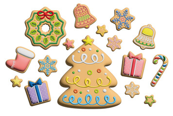 クリスマスクッキーのイラスト