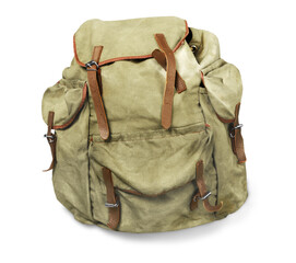 Big canvas rucksack or travel backpack