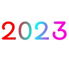 Gradient neon color numbers illustration 