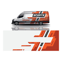 Car decal wrap design vector