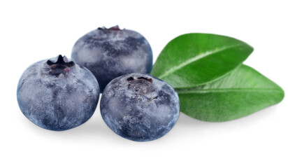Blueberries isolated on white background