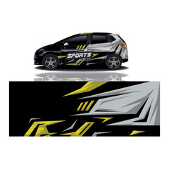 Car decal wrap design vector