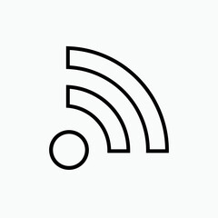 Signal Icon . Wifi, Transmission Symbol.  Sign and Symbol for Design, Presentation, Website or Apps Elements  –  Vector.  