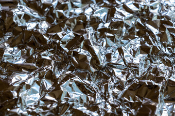 くしゃくしゃの金属箔