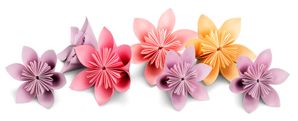 Colorful art flower exotic origami
