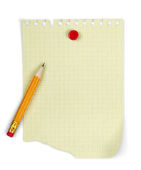 Note pad piece of paper pencil blank letter blank page empty paper notepad