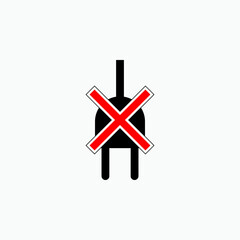 No Plug Icon.  Symbol - Vector . Sign  for Design, Presentation, Website or Apps Elements.