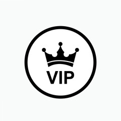 VIP Icon. Very Important Person or Priority Illustration As A Simple Vector Sign & Trendy Symbol for Design and Websites, Presentation or Mobile Application.     