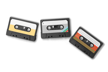 Old retro audio cassette tape 1980s