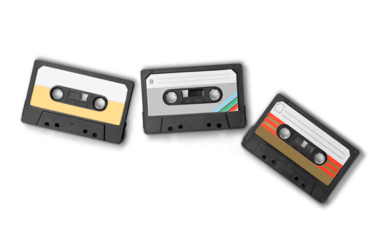 Old retro audio cassette tape 1980s