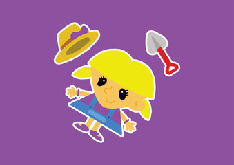 Human (Girl) Vector Cartoon Style2