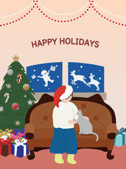 猫と過ごすクリスマス