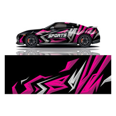 Car decal wrap design vector