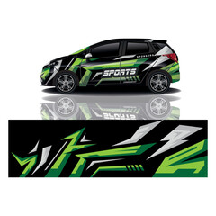 Car decal wrap design vector