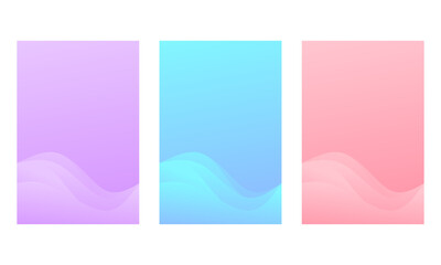 Set of Abstract wave background for poster, flyer etc