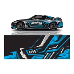 Fototapeta premium Car decal wrap design vector