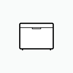 Freezer Icon - Vector, Sign and Symbol for Design, Presentation, Website or Apps Elements.    