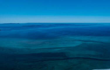 Sea and Sky, great barrier reef from above.